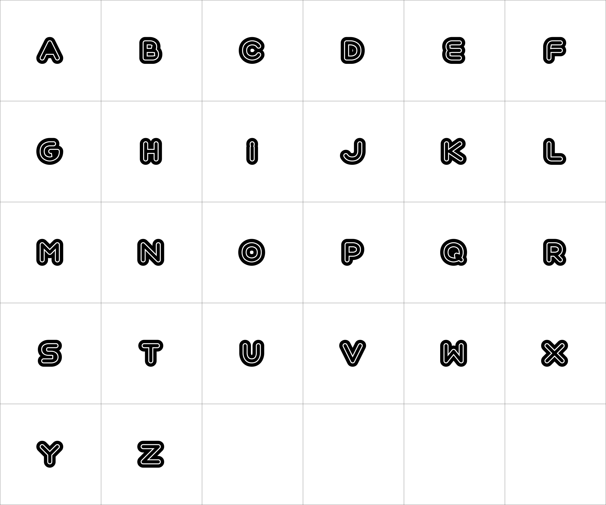 Lowercasse characters image