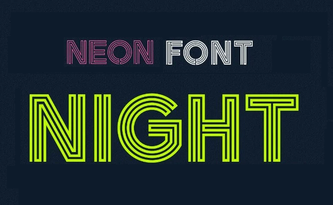 Neon Schriftart