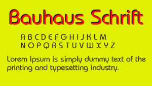 Bauhaus schrift
