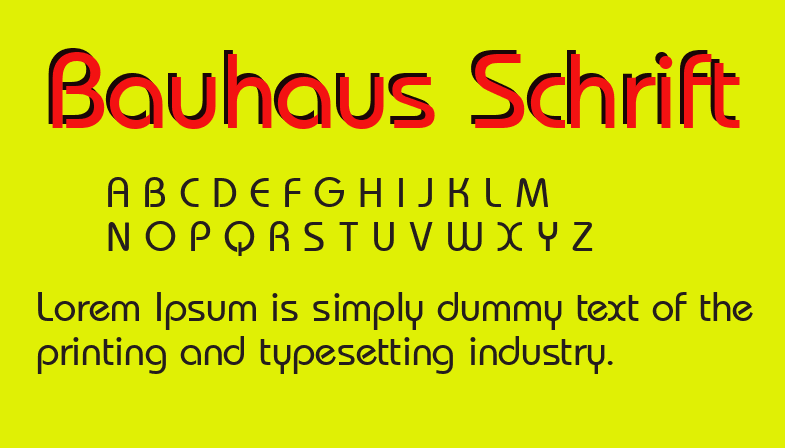 bauhaus schrift