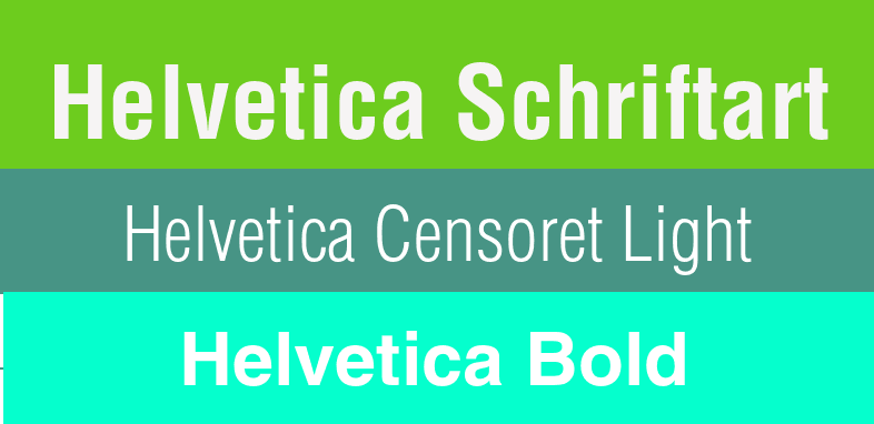 Helvetica Schriftart